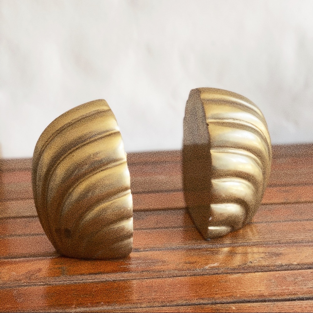 Vintage Brass Set of Book Ends